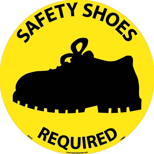 Safety Shoes Required Walk On Floor Sign (WFS32)