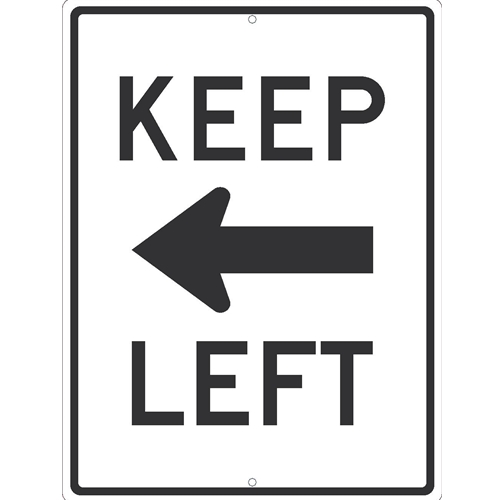 Keep Left With Arrow Sign (TM531K)