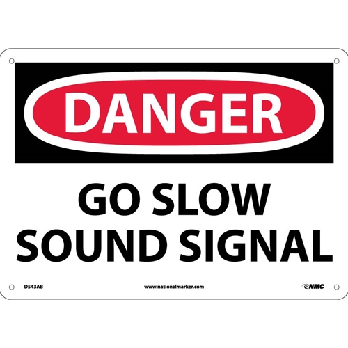 Danger Go Slow Sound Signal Sign (D543AB)