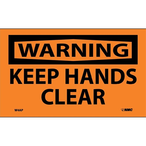 Warning Keep Hands Clear Label (W4AP)