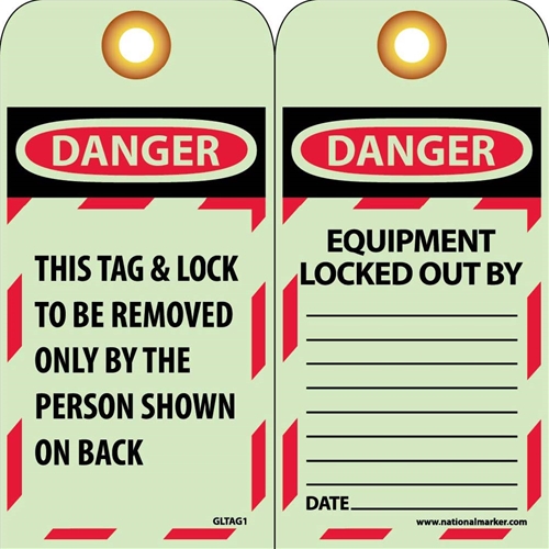 Danger This Tag & Lock To Be Removed Only By Tag (GLTAG1)