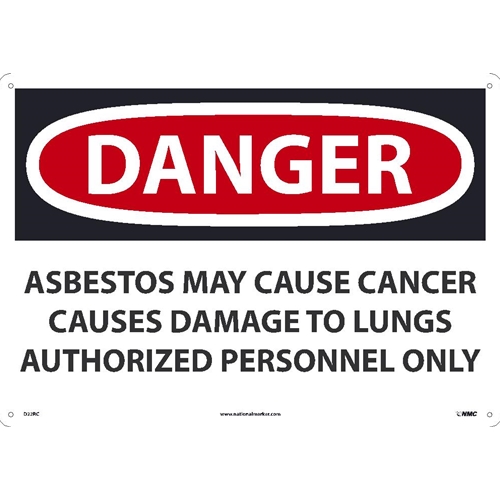 Large Format Danger Asbestos May Cause Cancer Sign (D22RC)