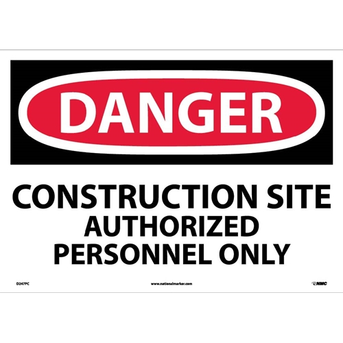 Click here to view larger image Large Format Danger Construction Site Sign (D247PC)