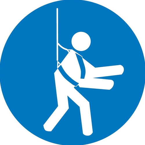 Click here to view larger image Wear Safety Harness Iso Label (ISO413AP)