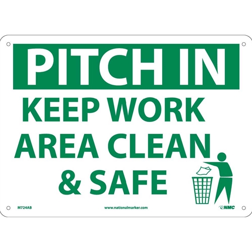 Pitch In Keep Area Clean & Safe Sign (M724AB)