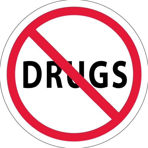 Click here to view larger image Drugs Hard Hat Emblem (HH29)