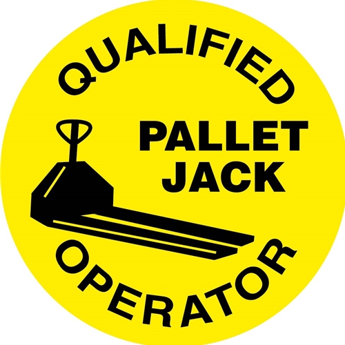 Click here to view larger image Qualified Pallet Jack Operator Hard Hat Emblem (HH85R)