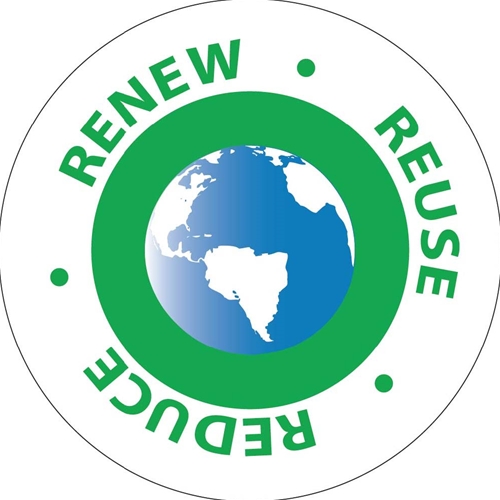 Click here to view larger image Renew Reuse Reduce Hard Hat Emblem (HH96)