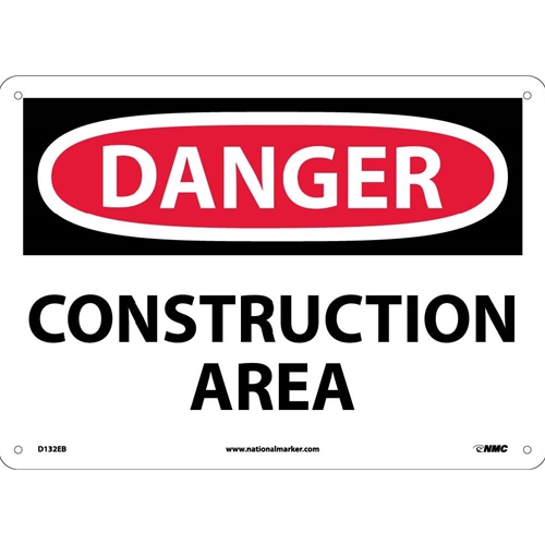 Danger Construction Area Sign (D132EB)