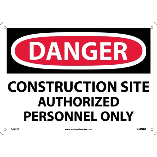 Click here to view larger image Danger Construction Site Sign (D247EB)