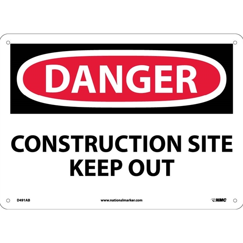 Click here to view larger image Danger Construction Site Keep Out Sign (D491AB)
