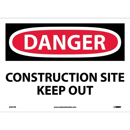 Click here to view larger image Danger Construction Site Keep Out Sign (D491PB)
