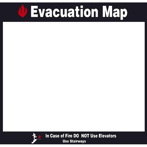 Evacuation Map In Case Of Fire Sign (EMH4)