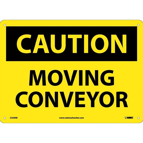 Click here to view larger image Caution Moving Conveyor Sign (C559AB)
