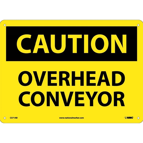 Click here to view larger image Caution Overhead Conveyor Sign (C571AB)