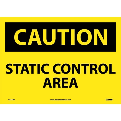 Caution Static Control Area Sign (C611PB)