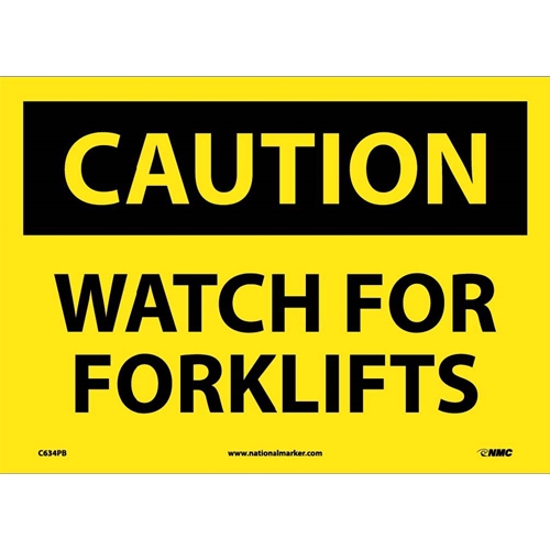 Caution Watch For Forklifts Sign (C634PB)