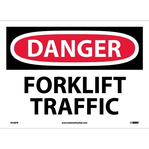 Click here to view larger image Danger Forklift Traffic Sign (D536PB)