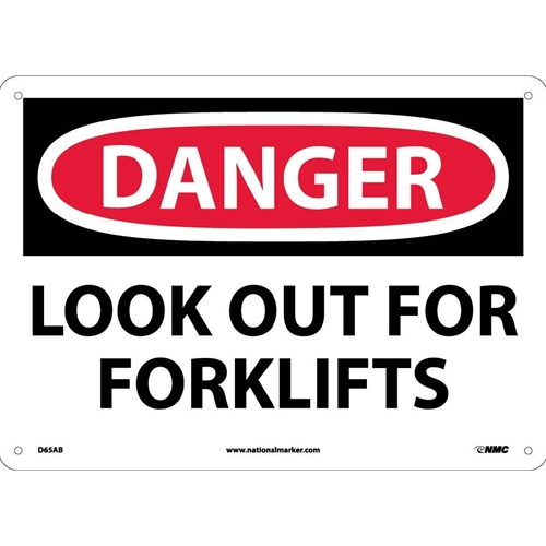 Click here to view larger image Danger Look Out For Fork Lifts Sign (D65AB)