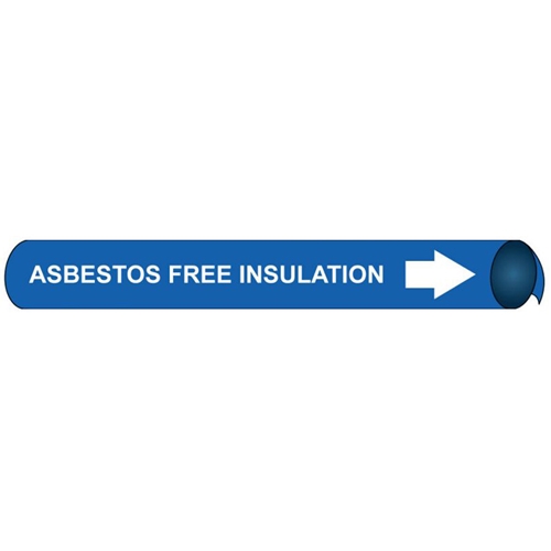 Click here to view larger image Asbestos Free Precoiled/Strap-On Pipe Marker (A4006)