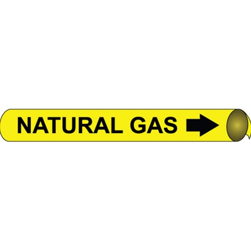 Natural Gas Precoiled/Strap-On Pipe Marker (A4073)