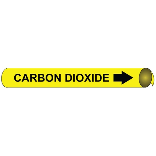 Carbon Dioxide Precoiled/Strap-On Pipe Marker (B4011)