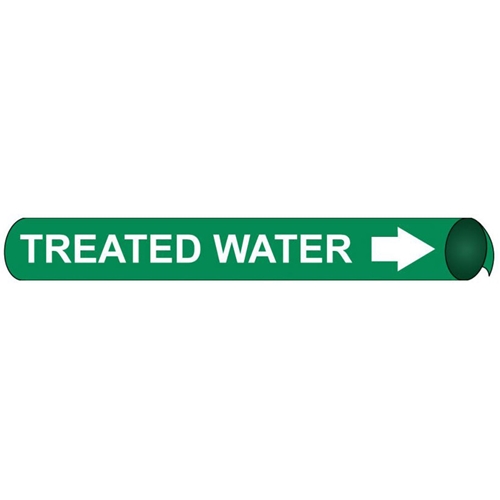 Treated Water Precoiled/Strap-On Pipe Marker (H4106)