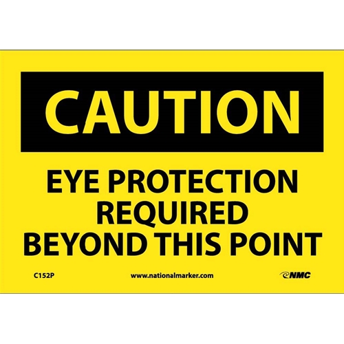 Caution Ear Protection Required Beyond This Point Sign (C152P)
