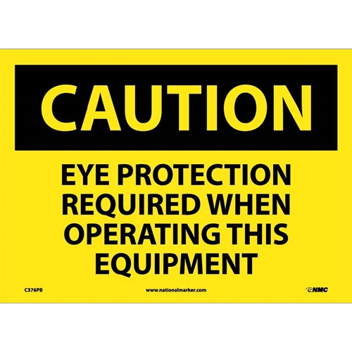 Click here to view larger image Caution Multi Protection Safety Sign (C376PB)