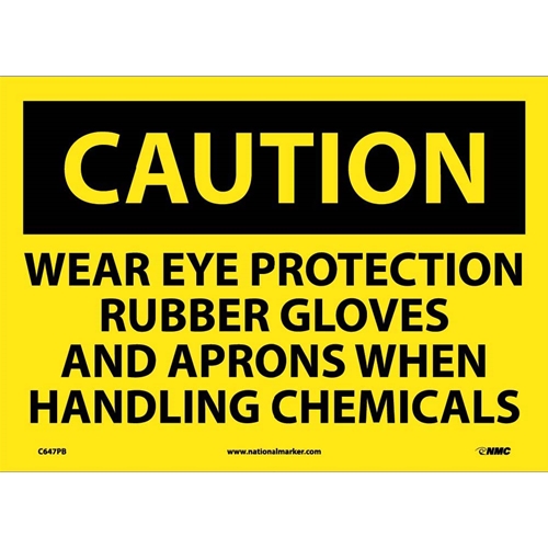 Click here to view larger image Caution Wear Ppe When Handling Chemicals Sign (C647PB)