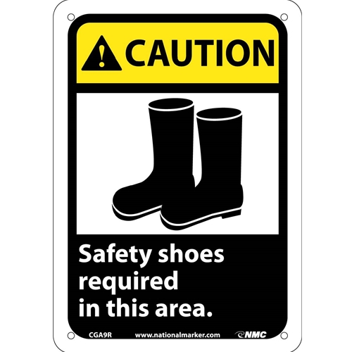 Caution Safety Shoes Required In This Area Sign (CGA9R)