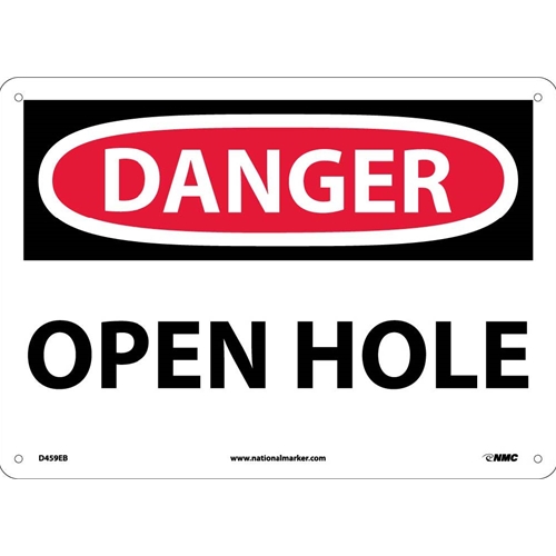 Danger Open Hole Sign (D459EB)