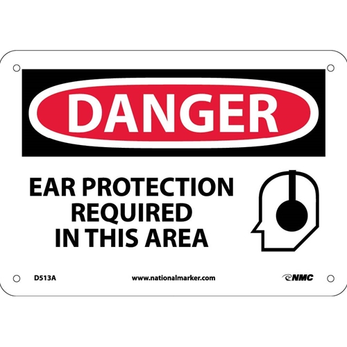 Danger Ear Protection Required In This Area Sign (D513A)