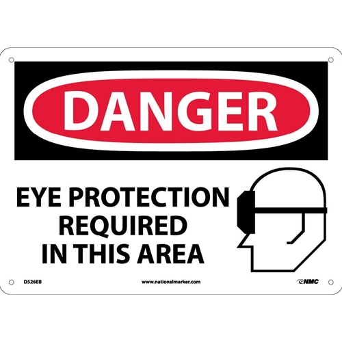 Click here to view larger image Danger Eye Protection Required In This Area Sign (D526EB)
