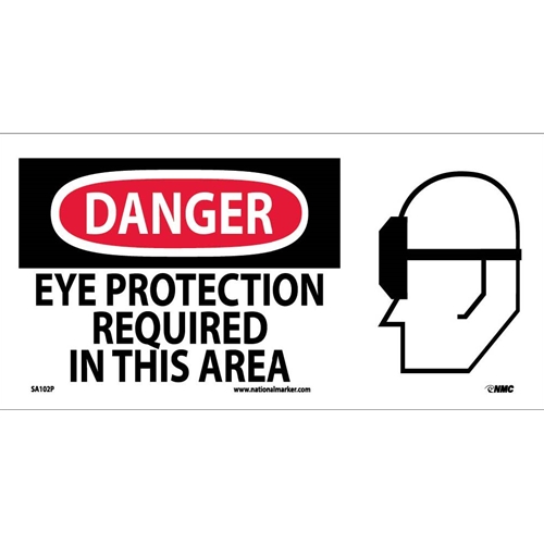 Click here to view larger image Danger Eye Protection Required In This Area Sign (SA102P)