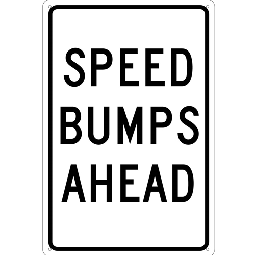 Speed Bumps Ahead Sign (TM35G)