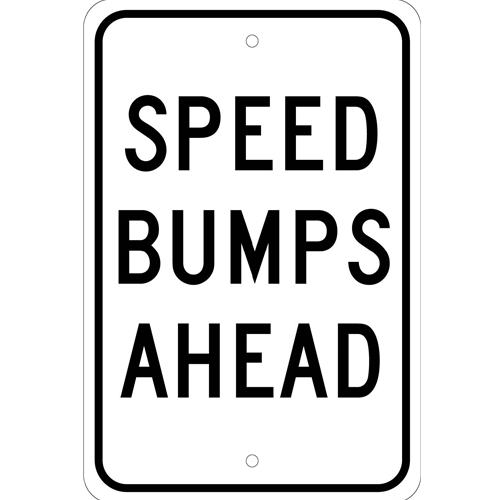 Click here to view larger image Speed Bumps Ahead Sign (TM35J)