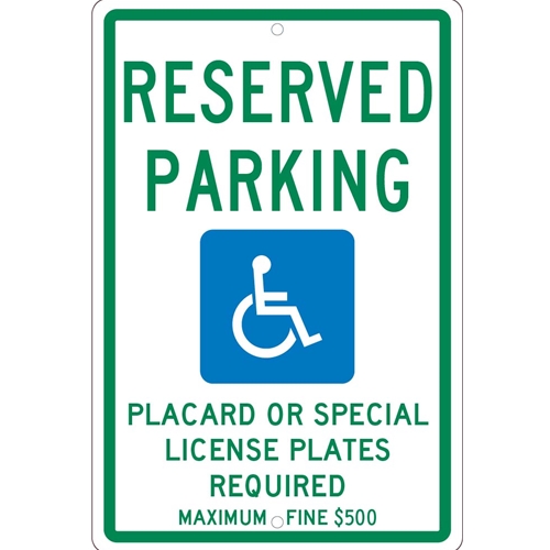 Click here to view larger image State Handicapped Reserved Parking Hawaii Sign (TMS315H)
