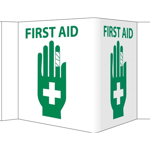 3-View First Aid Sign (VS21W)