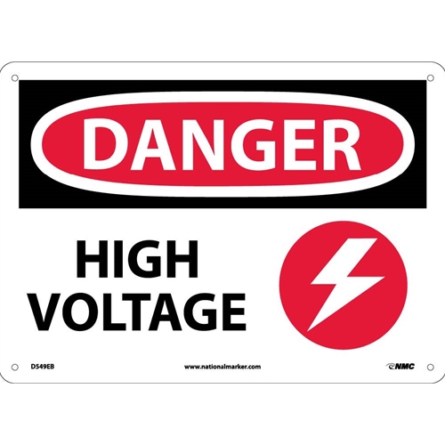 Click here to view larger image Danger High Voltage Sign (D549EB)