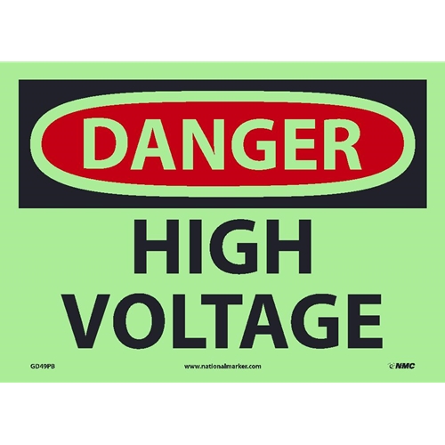 Click here to view larger image Danger High Voltage Sign (GD49PB)