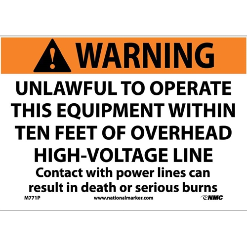 Equipment Safety Procedures Sign (M771P)