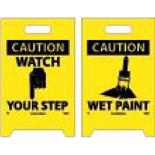 Caution Watch Your Step Double-Sided Floor Sign (FS2)