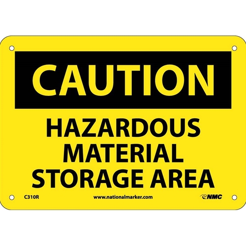 Caution Hazardous Material Storage Area Sign (C310R)