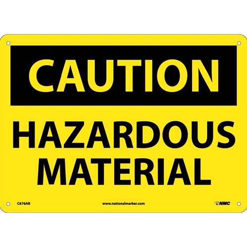 Caution Hazardous Material Sign (C676AB)