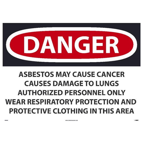 Click here to view larger image Danger Asbestos May Cause Cancer Sign (D23PD)