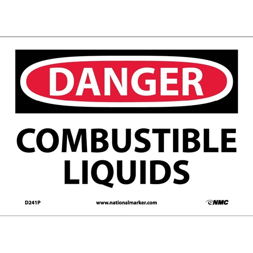 Danger Combustible Liquids Sign (D241P)