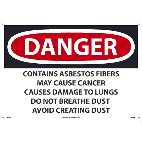 Danger Asbestos May Cause Cancer Sign (D24RC)