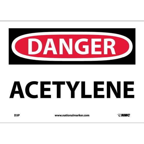 Danger Acetylene Sign (D3P)