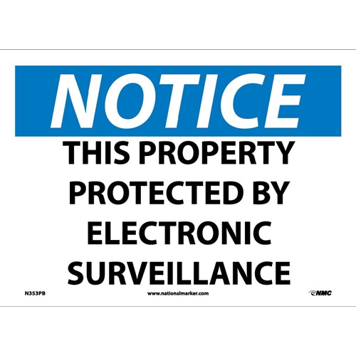 Click here to view larger image Notice Electronic Surveillance Sign (N353PB)